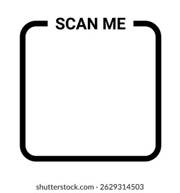 Qr code vector. Hand scanning Qr code with smartphone illustration. Barcodes with text scan me. Marketing and electronic commerce. Poster or banner for website. Flat vector