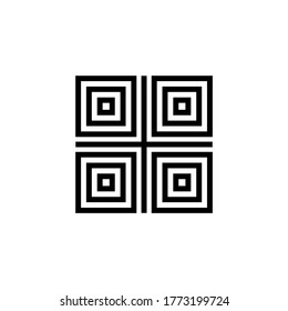 Qr code vector icon  in black line style icon, style isolated on white background