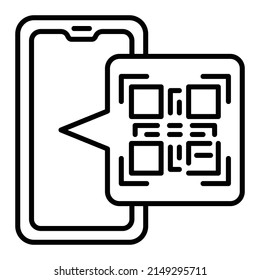 Qr Code vector icon. Can be used for printing, mobile and web applications.