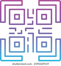 Qr Code vector icon. Can be used for printing, mobile and web applications.