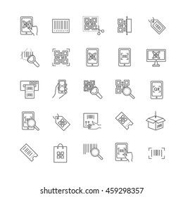 qr code vector icons set 