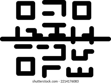 qr code Vector illustration on a transparent background. Premium quality symmbols. Thin line vector icons for concept and graphic design. 
