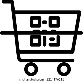 código qr Ilustración vectorial en un fondo transparente. Símbolos de calidad superior. Iconos vectoriales de línea delgada para el diseño de conceptos y gráficos. 
