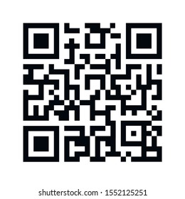 QR Code vector illustration. symbolic barcode icon. Big informational qr code for digital scanners
