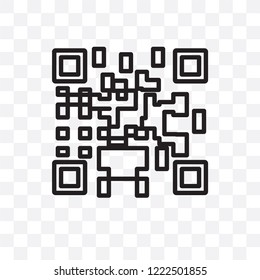 Qr Code Vector Linear Icon Isolated Stock Vector (Royalty Free ...