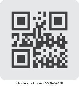 QR Code Vector sample for smartphone scanning on white background