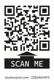 QR code vector. Sample vector QR code for smartphone scanning. Identity for app smartphone. Barcode  frame for items. Id coding tags for selling of goods or service. Mobile payment sign. 