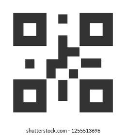 QR code vector sign. Simple illustration for graphic design, web and mobile platforms.