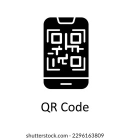 Qr Code Vector    Solid Icons. Simple stock illustration stock