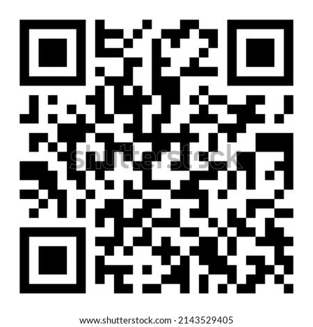 Qr code. Vector square icon. Black qr code isolated on white background. Illustration qrcode for scan product, app mobile phones or computers. Scanner coding line. Abstract coded information Foto stock © 