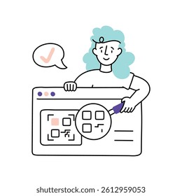 QR Code  vector Style illustration