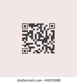 Qr code web icon. Isolated illustration