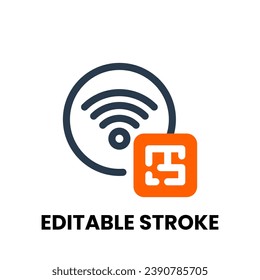 QR Code for Wifi Vector Icon Illustration