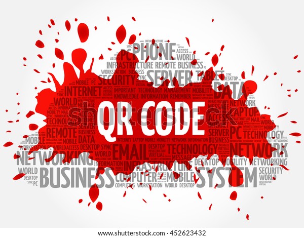 qr-code-word-cloud-collage-business-stock-vector-royalty-free-452623432