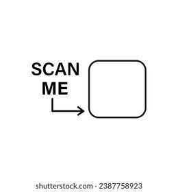 QR codes with scan me icon. Code to pay. Stroke scanning for a smartphone.