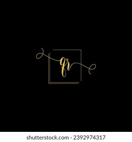 QR creative modern letters logo design template