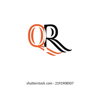 QR Elegant Letter Icon Logo