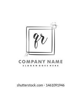 QR Initial beauty monogram logo vector