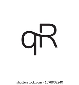 QR initial letter logo template vector icon design