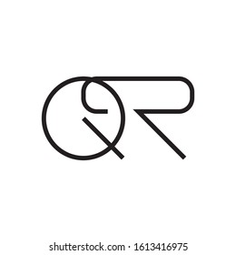 QR initial letter logo template vector icon design