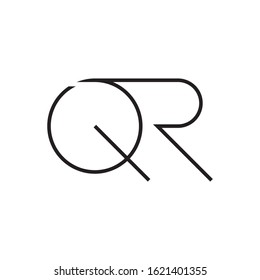QR initial letter logo template vector icon design