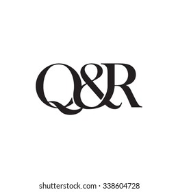 Q&R Initial logo. Ampersand monogram logo