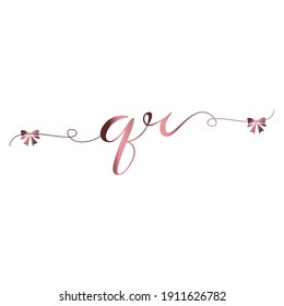 QR Initial logo handwriting modern luxury fashion