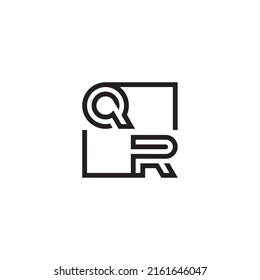 QR initial logo letters in high quality professional design that will print well across any print media