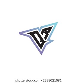 La combinación de letras QR el atractivo logotipo o el logotipo inicial de juegos como un diseño de concepto inspirador