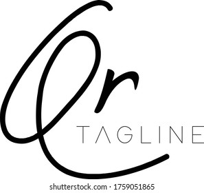 QR  Letter Initial Logo Design, Vector Template