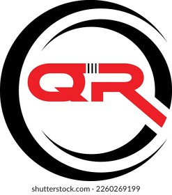 Logotipo De Letra QR Con Plantilla De Vector De Typografía Empresarial Moderna Creativa. Vector de logotipo QR de la carta de resumen creativa.