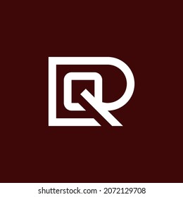 QR lettermark logo. the combination of the letters Q and R into a new, original and modern shape