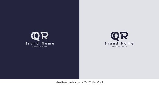 QR Letters vector logo design