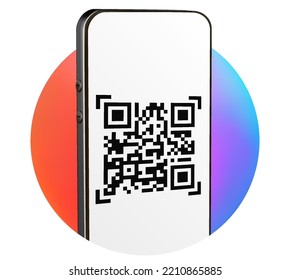 Qr pay. Business and technology vector concept. Digital mobile smart phone with qr code scanner on smartphone screen for payment, online pay, scan barcode technology background.