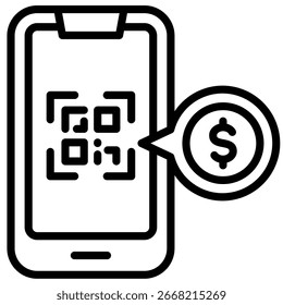 Qr elemento de icono de pago para el diseño