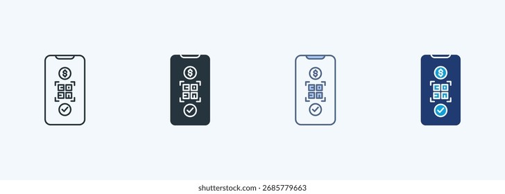 Qr Payment Multiple Style Icon Collection