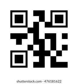 qr quick response code black squares barcode technology vector illustration