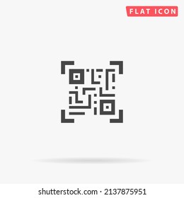 Qr Reader Flat Vector Icon Hand Stock Vector (Royalty Free) 2137875951 ...