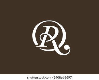 QR or RQ modern, classic and mature monogram. The unique serif font makes the logo look attractive and trendy. Perfect for fashion, personal brand, retail, law firm, business consulting, etc.