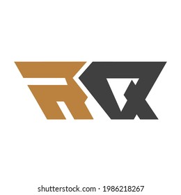 QR, RQ, Q and R Abstract initial monogram letter alphabet logo design