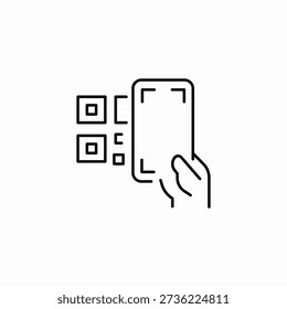 qr scan icon sign vector