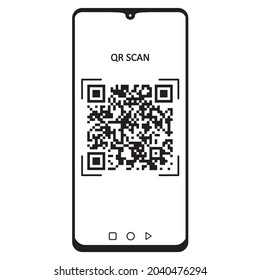 QR scan icon. Vector editable