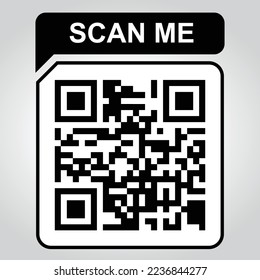 Qr scan me vector design