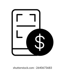 QR Scan Vector for Digital Payment and Bank Transfer. Barcode payment icon, quick scan design, e-transaction illustration