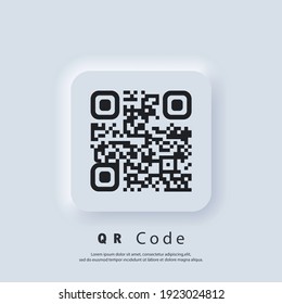 QR scanner  QR code for smartphone  Inscription scan me and smartphone icon  For digital payment concept  Vector EPS 10  Neumorphic UI UX