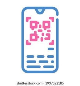qr scanner color icon vector. qr scanner sign. isolated symbol illustration