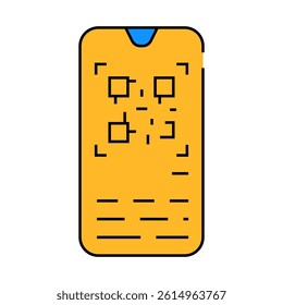qr scanner line icon vector. qr scanner sign. isolated symbol illustration
