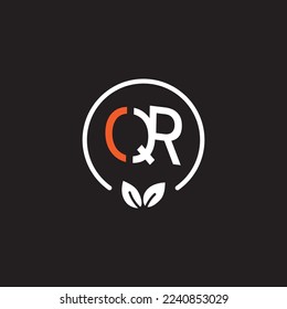 QR Simple Letters logo Vector