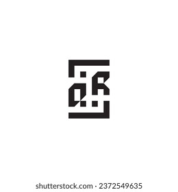 QR square concept retro logo in high quality professional design that will print well across any print media