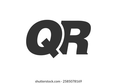 QR Techno Editable Font Logo For Corporate Branding. Bold, Futuristic Design With Unique Typographic Ideas. Minimal Custom Type And Dynamic Letter Variations For Promotion, Printing, And Book Titles